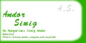 andor simig business card